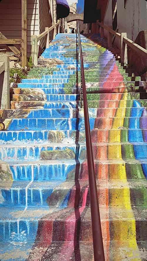 Downtown Stair Art in downtown Eureka Springs.