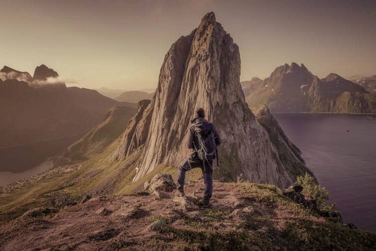 Norway Famous Segla mountain in Senja, just one hour drive from Tromsø. 