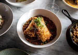 Southern Fried Lasagna at Cadence. Photo by Medsker