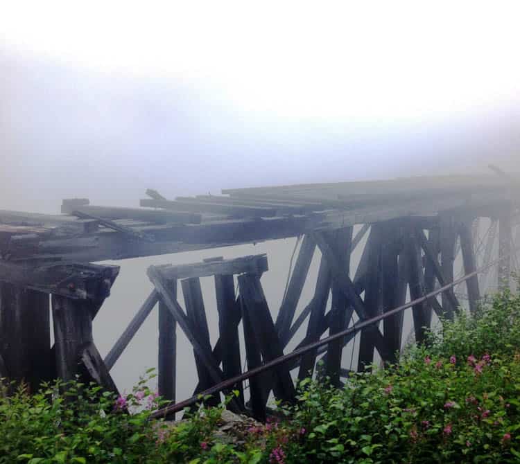 The Ghost Bridge along the White Pass and Yukon Route was once the tallest cantilever bridge in the world. 