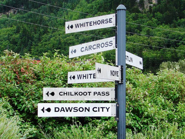 White Pass and Yukon Route Skagway Destination Sign