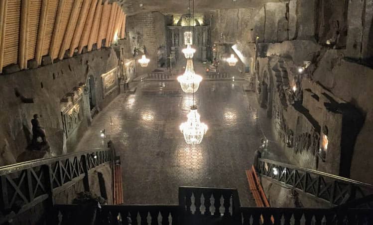 The Grand Hall in the Salt Mines. What to do in Krakow