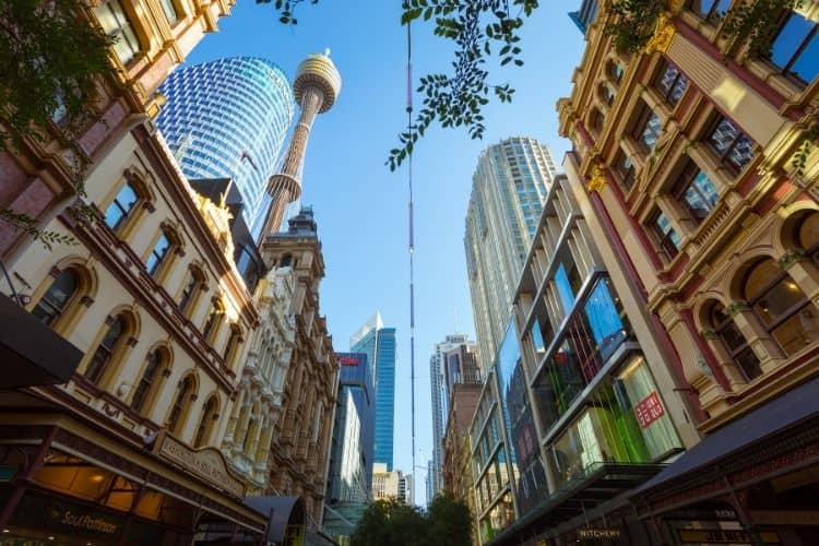 Sydney Australia city streets