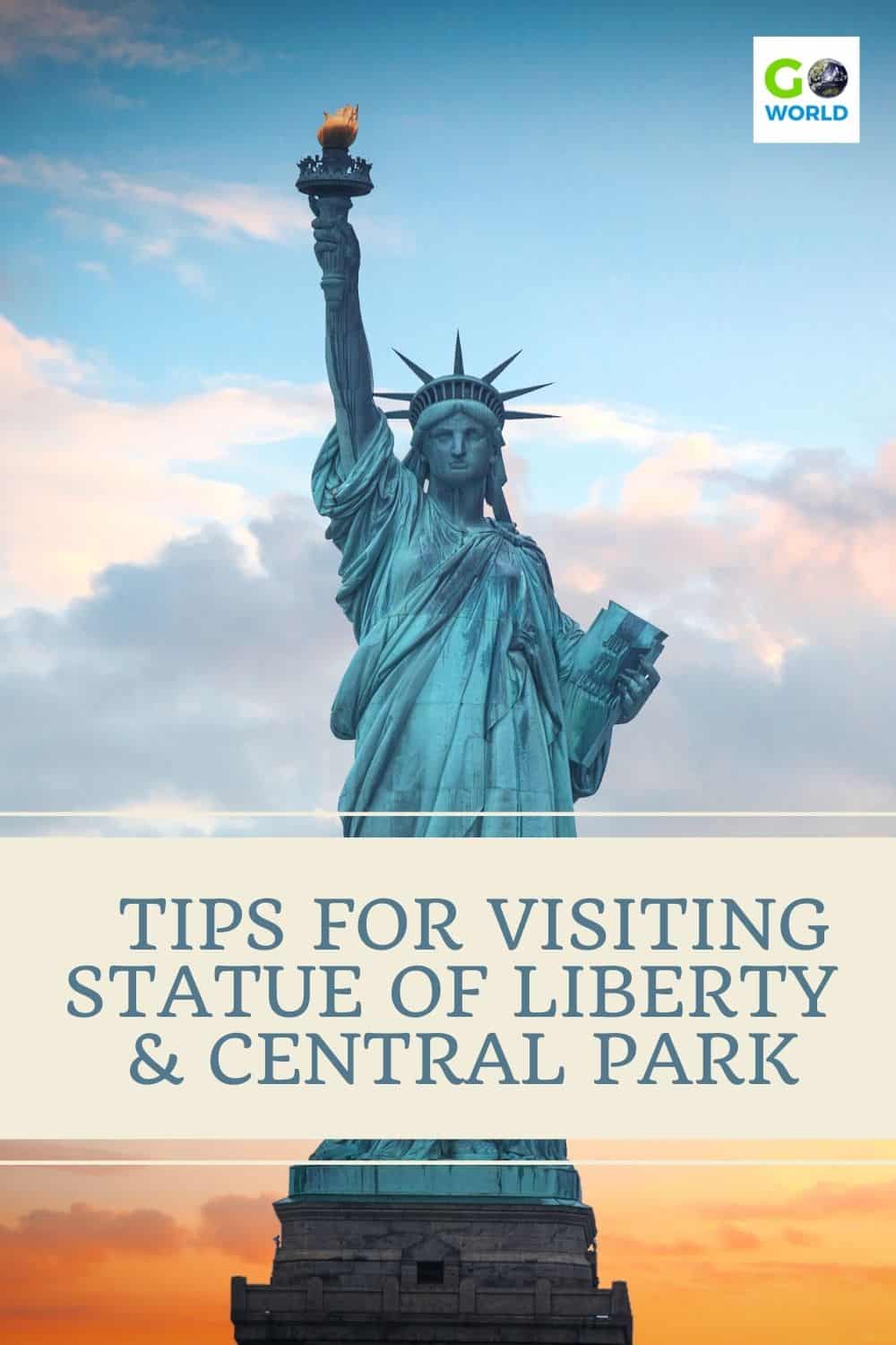 No trip to New York City is complete without visiting the Statue of Liberty and Central Park. Don't miss these time & money saving tips. #StatueofLiberty #NYCsights #CentralPark