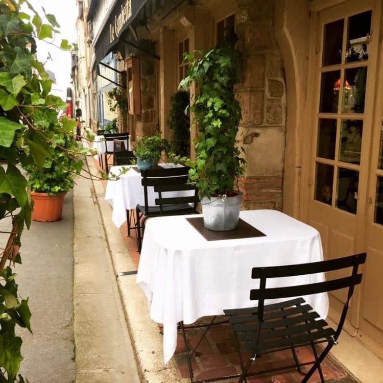 An intimate place to dine in one of France's small towns. Photo by Janna Graber