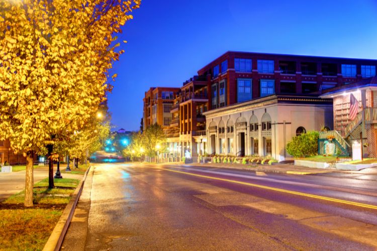 Evening in Saratoga Springs