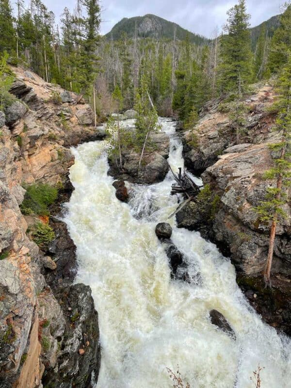 Hiking to Adam Falls near Grand Lake, Colorado