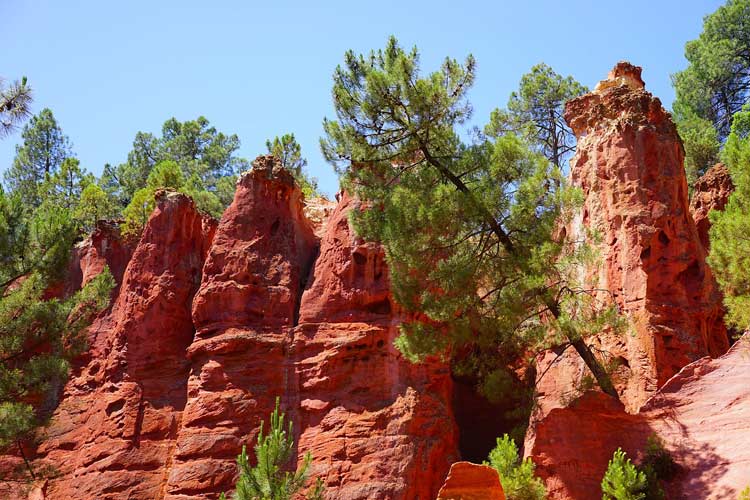 Ocher red rocks