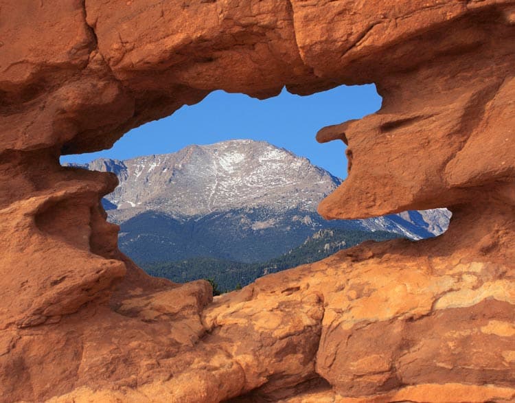 View of Pike's Peak in Colorado