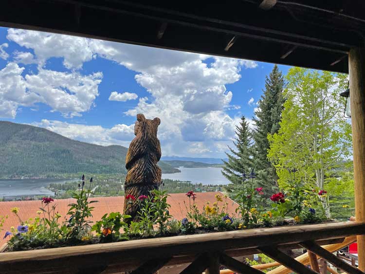 View from the porch of Grand Lake Lodge