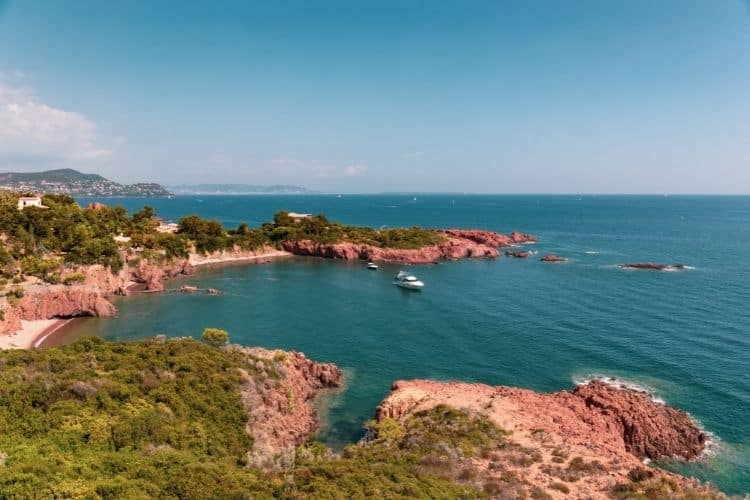 French Riviera Beaches Saint Raphael Coastline 