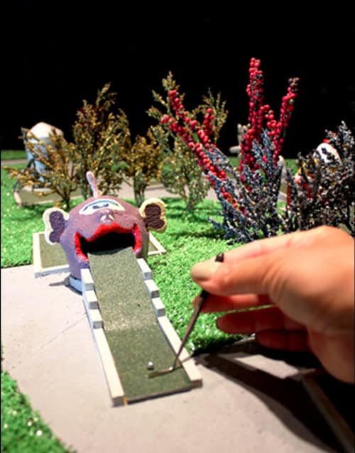 A mini-miniature golf course in Lucas, Kansas is kitsch personified. Photo by World's Largest Collection, Inc.