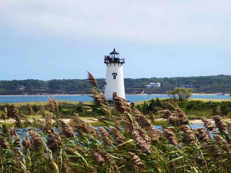 Martha's Vineyard Lighthouse Beach and the Edgartown Lighthouse