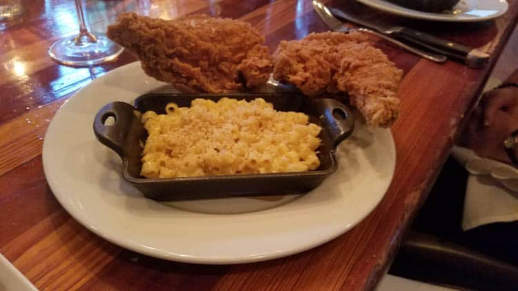 Fried chicken at Table and Main