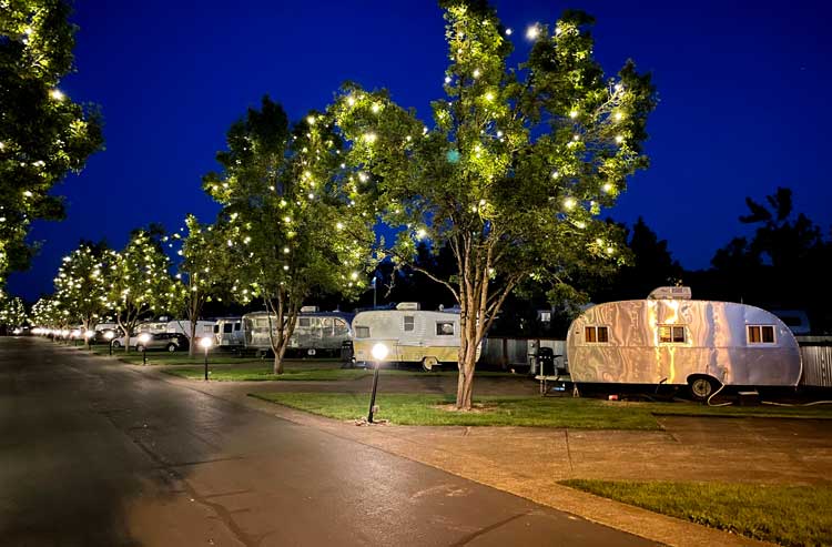 The Vintages Trailer Resort has 35 restored vintage travel trailers. Photo by Benjamin Rader