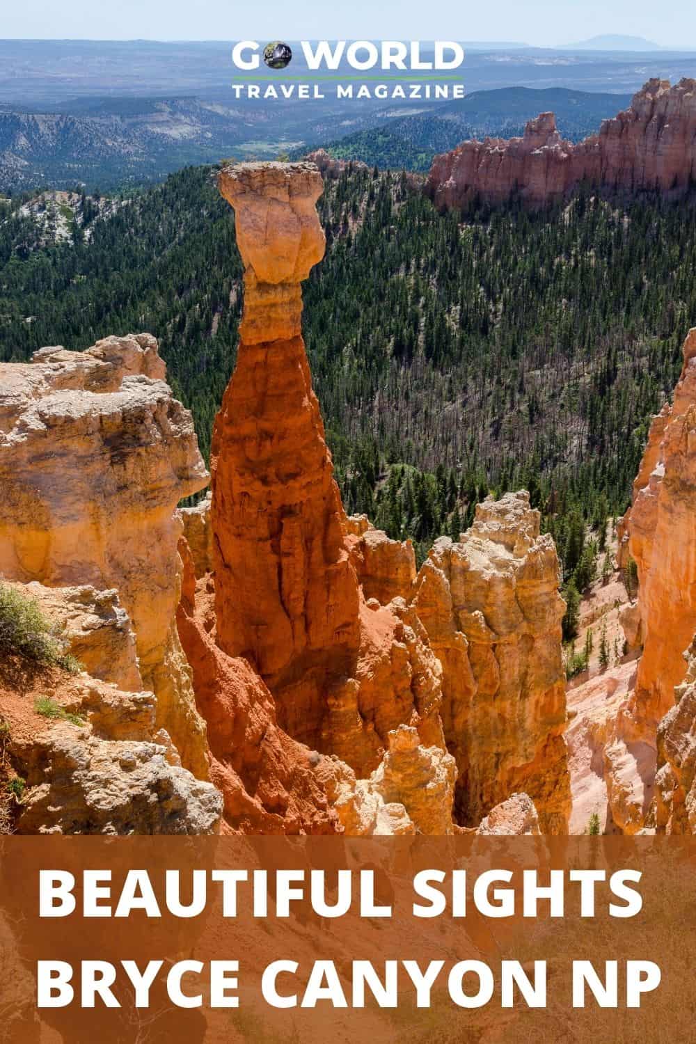 One day in Bryce Canyon National Park isn't enough to see everything. But if you follow this route you'll be sure to see the top park sights. #nationalparksusa #brycecanyonnp #brycecanyonutah