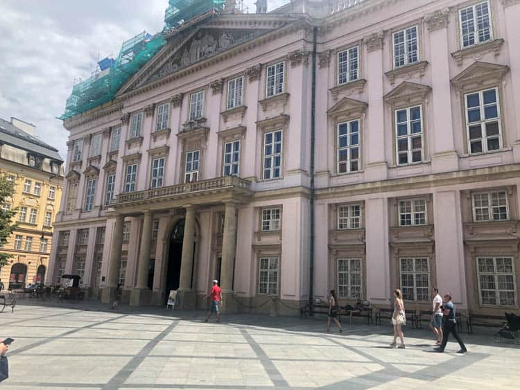 pink facade of the Primate's Palace