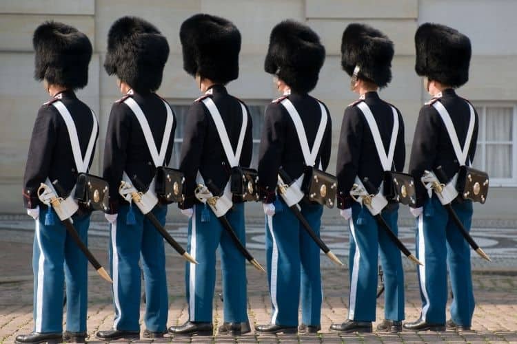 Denmark Palace guards