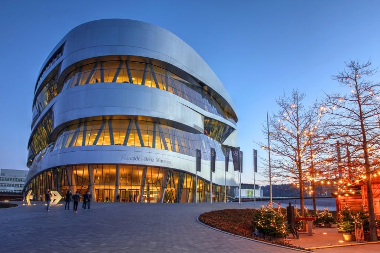 Mercedes-Benz Museum in Stuttgart, Germany. Photo by Bogdan Lazar via iStock