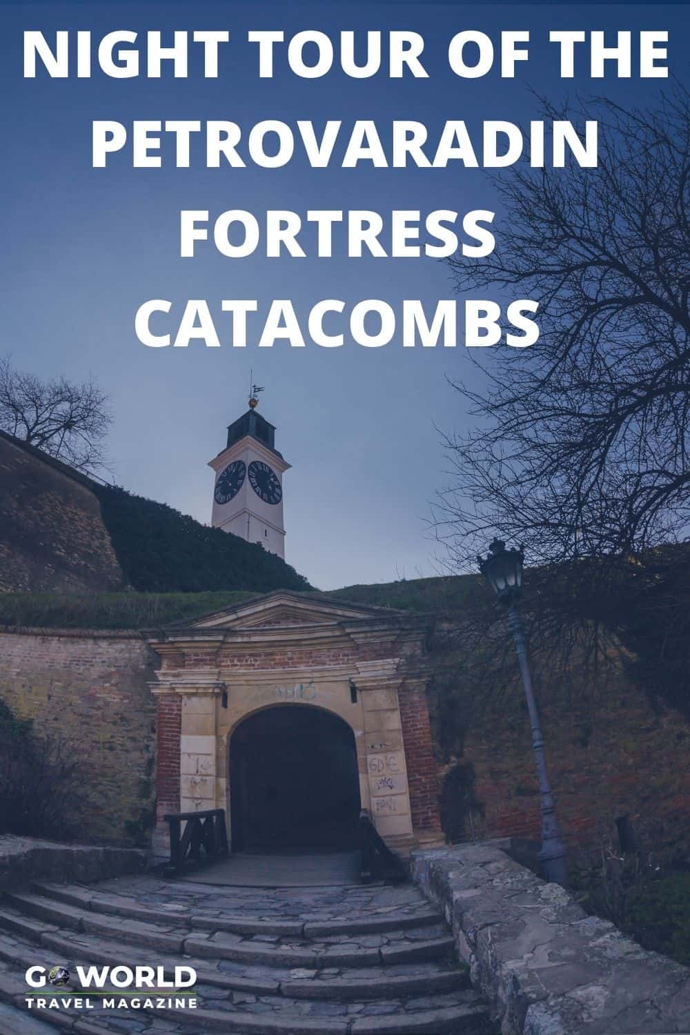 Visit the Petrovaradin Fortress in Serbia at night with a guided tour of the creepy catacombs complete with ghost stories and spooky legends. #travelserbia #petrovaradinfortressserbia