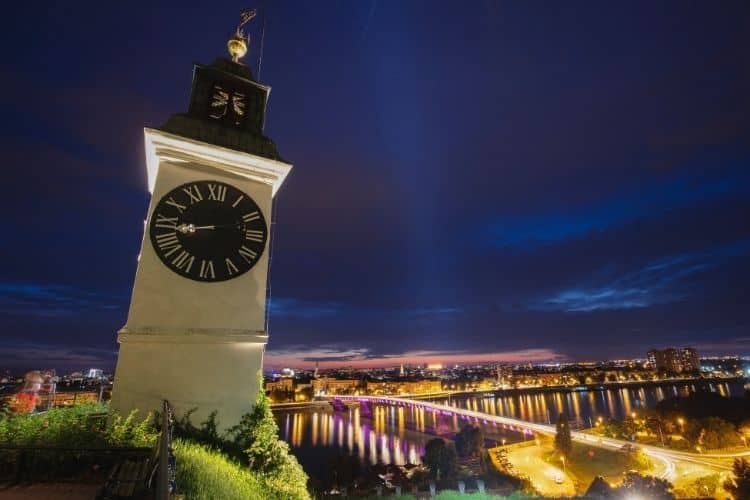 Petrovaradin Fortress clock tower 