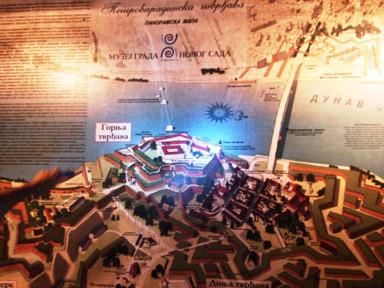 Petrovaradin Fortress map