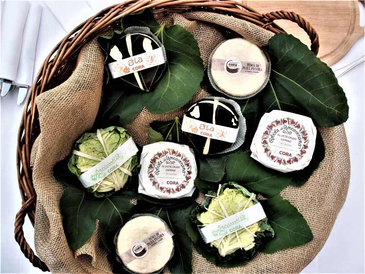 Cheeses wrapped in leaves are a Piedmont specialty. Photo by Victor Block