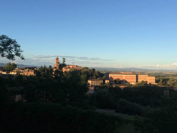 Siena Italy: View at golden hour