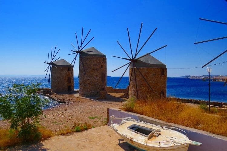 Chios Greece windmills 