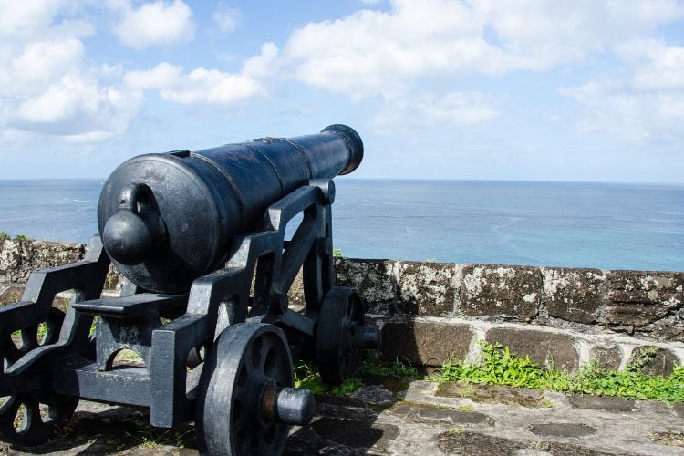 A cannon in Fort St George's
