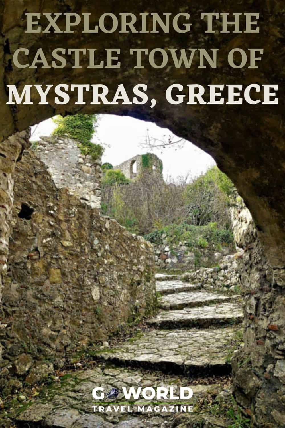 The ancient town of Mystras, Greece is a place to immerse yourself in history through the many impressive castles, churches and monasteries. #Greece #Peloponeese #ancientgreece