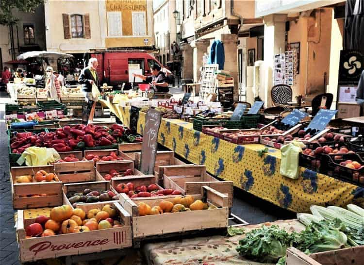 Farmer’s markets abound throughout Provence, France. Photo by Victor Block