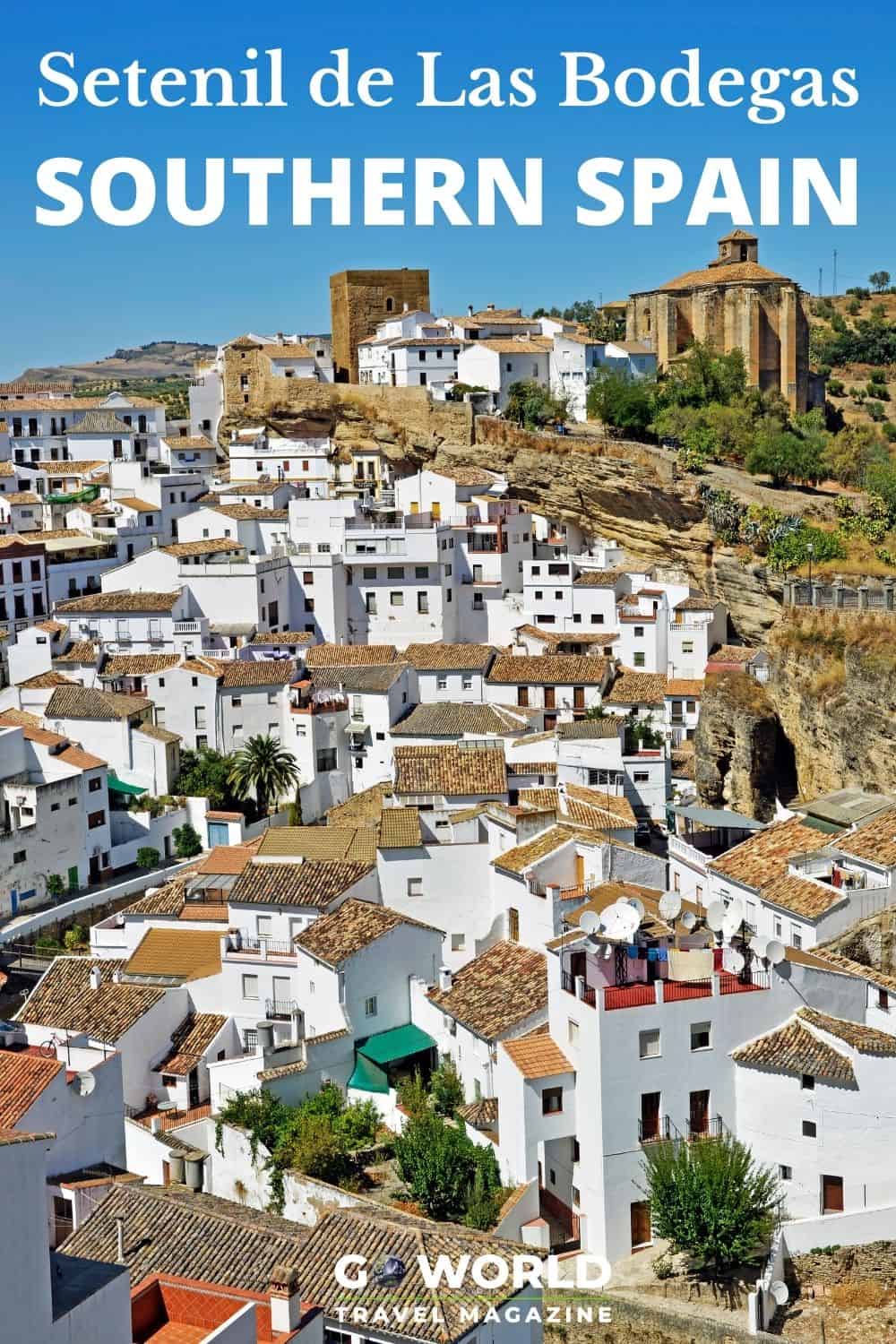 Setenil de las Bodegas, a small town built into the cliffs in Southern Spain. Learn about the sights in this charming and unique little town. #southernspain #setenildelasbodegasspain
