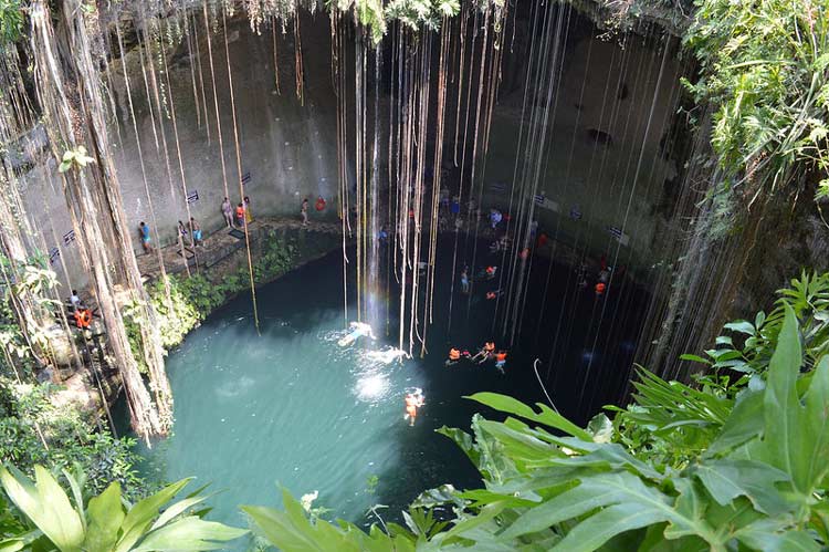 Part of Cenotes swimming areas