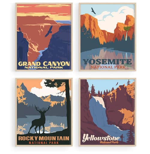 Vintage National Park Posters