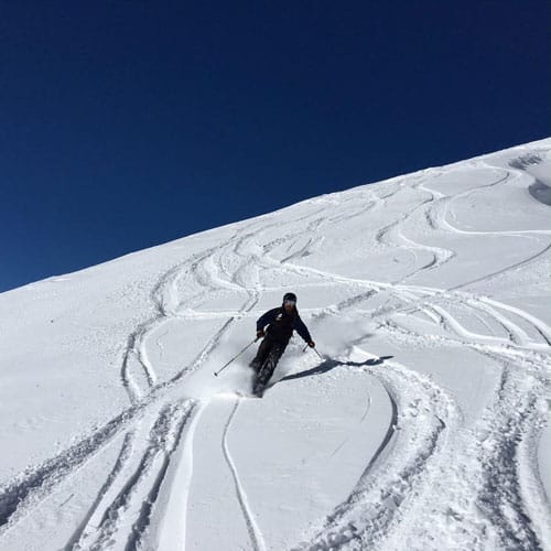 Powder skiing on Chicago Ridge at Cooper