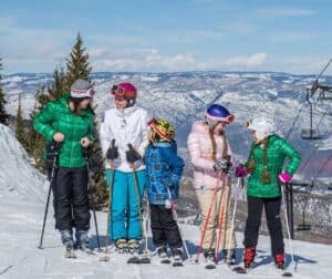 Family vacation at a smaller ski resort in Colorado