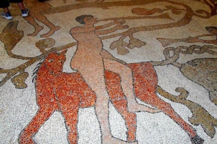 The mosaic floor in the Cathedral of St. Maria Assunte