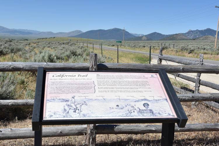 California Trail information sign. Highway 77. Almo, Idaho