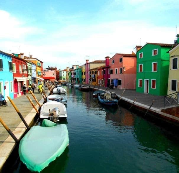 Color splashed across the houses in Burano. Photo by Carol L. Bowman