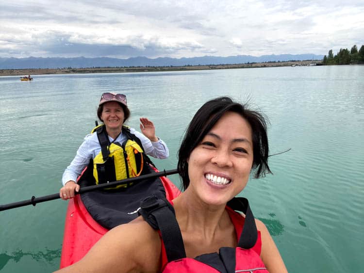 Kayaking on Issyk Kul Lake 