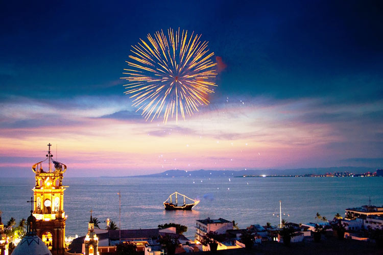 Fireworks on the Malecon in Puerto Vallarta, Mexico are a frequent occurrence. Photo by Victor Block