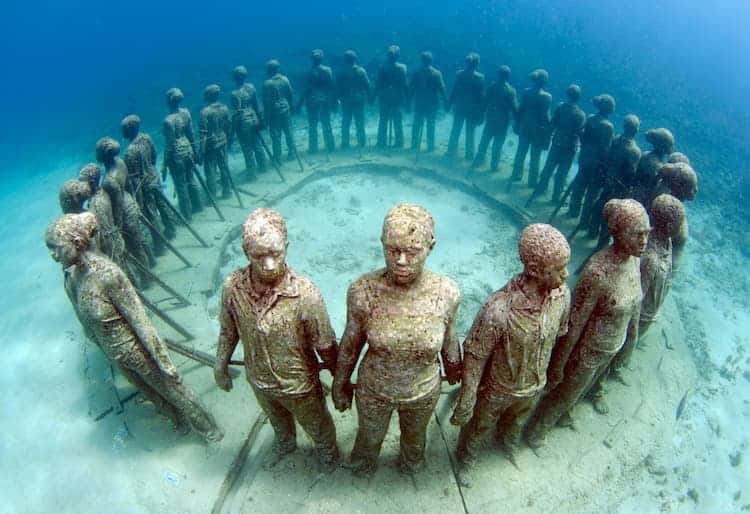 Molinere Bay Underwater Sculpture Park. Photo Courtesy of Orlando K and Grenada Tourism Board