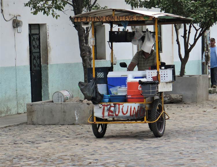 Pushcart vendor in Las Palmas. Photo by Victor Block
