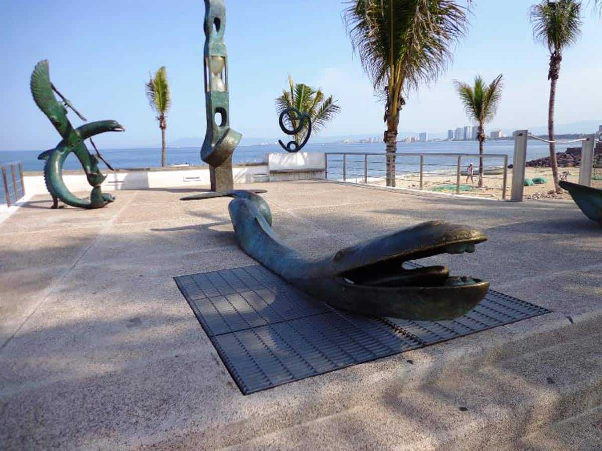 Beautiful sculptures abound along Puerto Vallarta’s Malecon. Photo by Victor Block