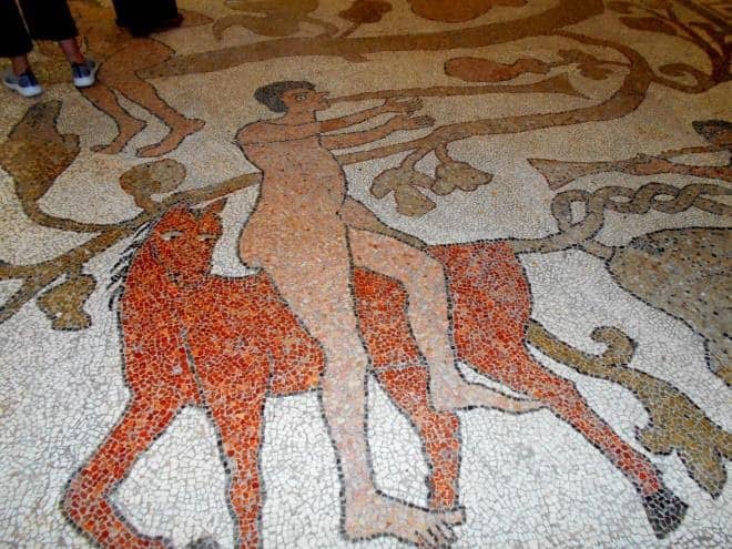 The mosaic floor in the Cathedral of St. Maria Assunte. Photo by Carol L. Bowman