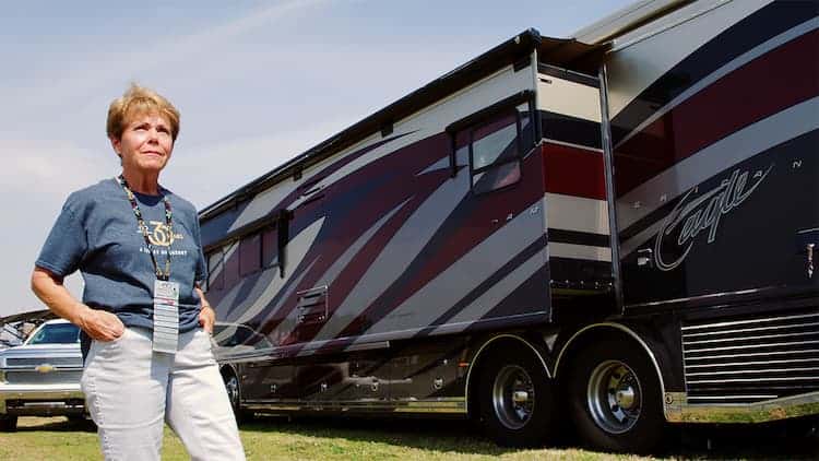 Wendy Gaynor in Front of Her American Eagle from American Coach. Photo by Wendy Gaynor