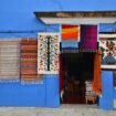 Colorful street in Oaxaca, Mexico.