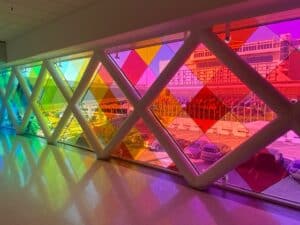 MIA behind glass: art in the bridgeway