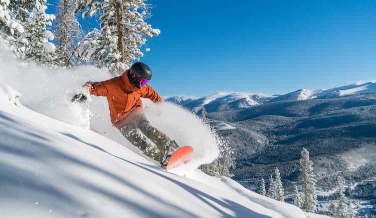 Snowboarder at Winter Park. Photo courtesy of Winter Park Resort